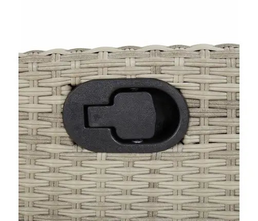 3-Daļīgs Bistro Mēbeļu Komplekts, Matrači,Pelēka Pe Rotangpalma Vidaxl