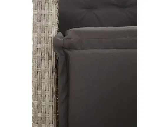 Sodo Komplektas Su Pagalvėlėmis, 5 Dalių, Pilkas, Poliratanas