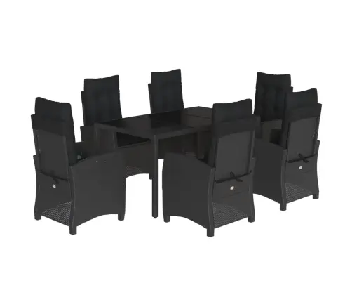 7-Daļīgs Dārza Mēbeļu Komplekts Ar Matračiem, Pe Rotangpalma Vidaxl