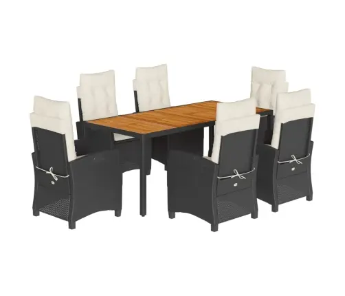 7-Daļīgs Dārza Mēbeļu Komplekts Ar Matračiem, Pe Rotangpalma Vidaxl