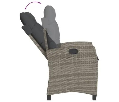 Sodo Komplektas Su Pagalvėlėmis, 5 Dalių, Pilkas, Poliratanas