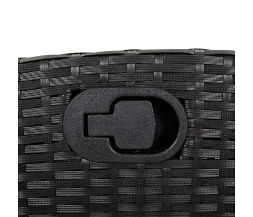 Sodo Komplektas Su Pagalvėlėmis, 9 Dalių, Juodas, Poliratanas Sodo Komplektas Su Pagalvėlėmis, 9 Dalių, Juodas, Poliratanas