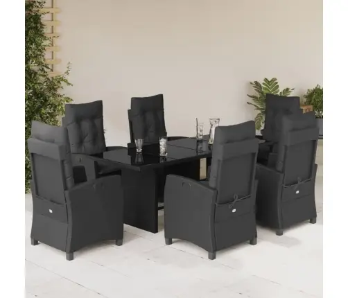 7-Daļīgs Dārza Mēbeļu Komplekts Ar Matračiem, Pe Rotangpalma Vidaxl