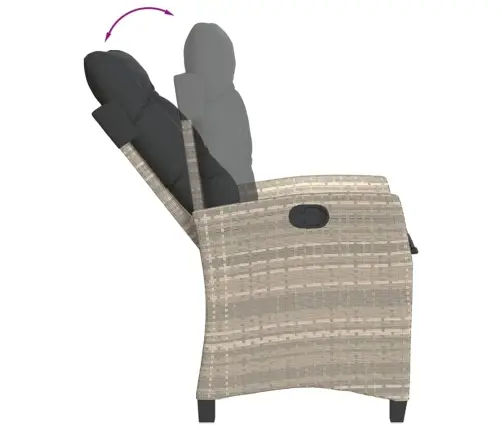 Sodo Komplektas Su Pagalvėlėmis, 7 Dalių, Pilkas, Poliratanas