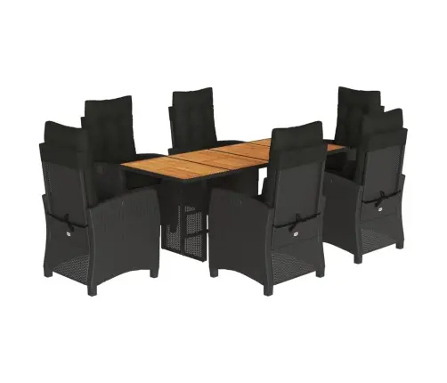 7-Daļīgs Dārza Mēbeļu Komplekts Ar Matračiem, Pe Rotangpalma Vidaxl