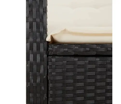 Sodo Komplektas Su Pagalvėlėmis, 5 Dalių, Juodas, Poliratanas