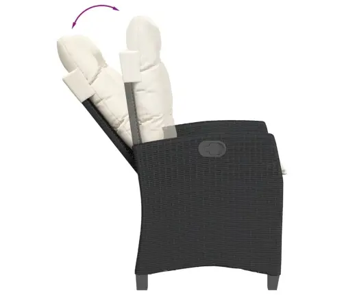 Sodo Komplektas Su Pagalvėlėmis, 5 Dalių, Juodas, Poliratanas