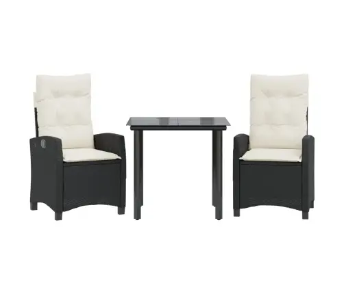 3-Daļīgs Dārza Mēbeļu Komplekts, Matrači, Pe Rotangpalma Vidaxl