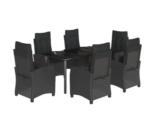 7-Daļīgs Dārza Mēbeļu Komplekts Ar Matračiem, Pe Rotangpalma Vidaxl