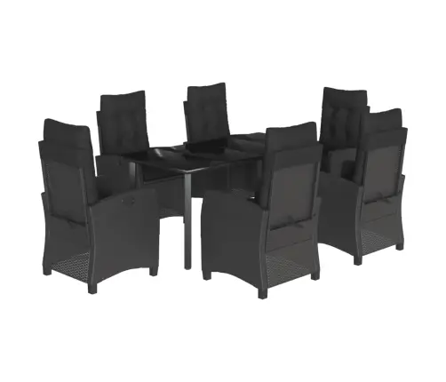 7-Daļīgs Dārza Mēbeļu Komplekts Ar Matračiem, Pe Rotangpalma Vidaxl