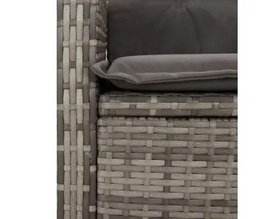 5-Osaline Aiamööbli Komplekt Patjadega, Hall, Polürotang