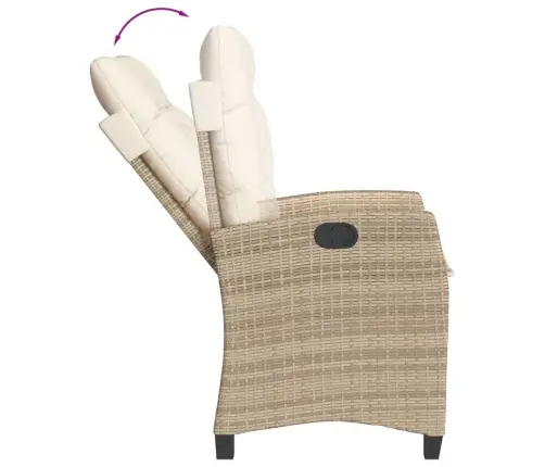 9-Daļīgs Virtuves Mēbeļu Komplekts Ar Matračiem, Pe Rotangpalma Vidaxl