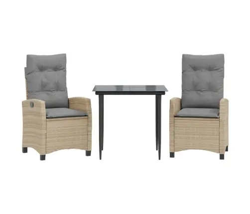 3-Osaline Aia Söögimööbli Komplekt Patjadega, Beežid Toonid