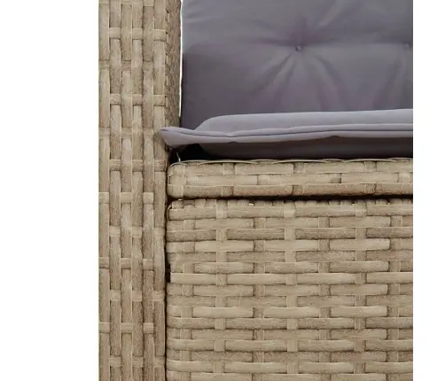 7-Daļīgs Virtuves Mēbeļu Komplekts Ar Matračiem,Pe Rotangpalma Vidaxl