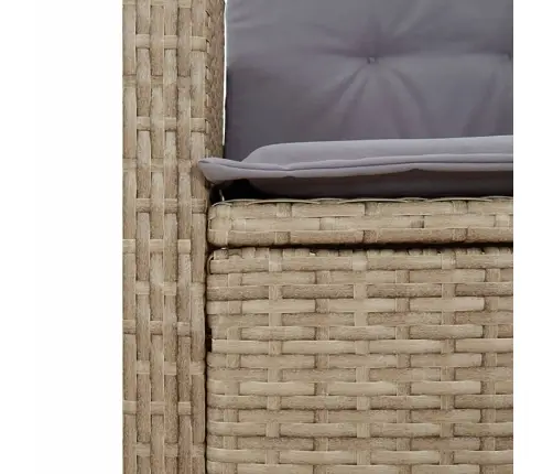 5-Daļīgs Dārza Mēbeļu Komplekts Ar Matračiem, Pe Rotangpalma Vidaxl