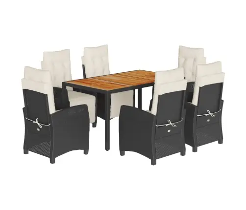 7-Daļīgs Dārza Mēbeļu Komplekts Ar Matračiem, Pe Rotangpalma Vidaxl