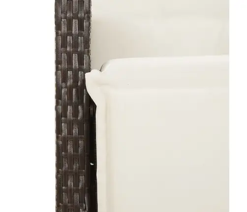 9-Daļīgs Dārza Mēbeļu Komplekts, Matrači, Brūna Pe Rotangpalma Vidaxl