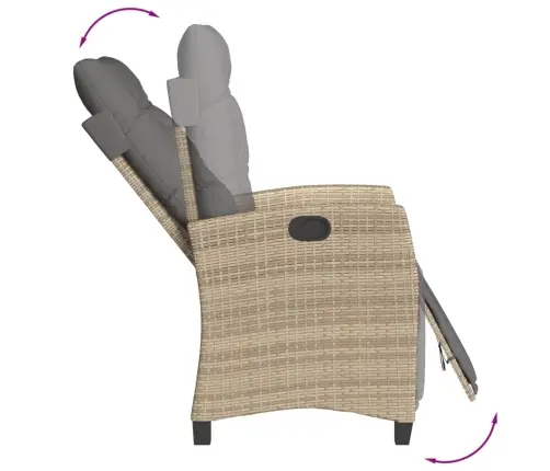 7-Osaline Aia Söögimööbli Komplekt Patjadega, Beežid Toonid