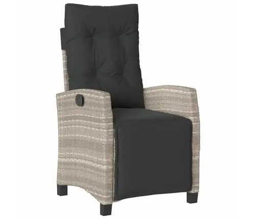 9-Osaline Aiamööbli Komplekt Patjadega, Helehall, Polürotang