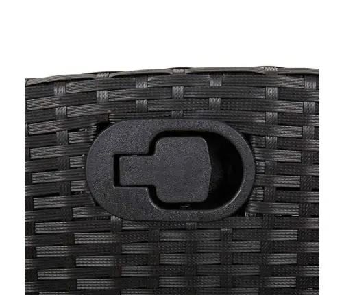 Sodo Komplektas Su Pagalvėlėmis, 9 Dalių, Juodas, Poliratanas