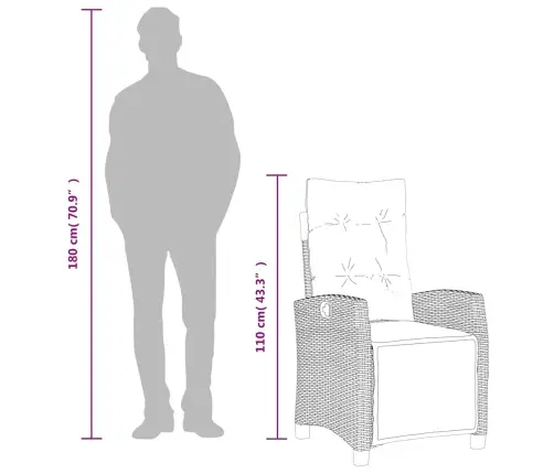 Sodo Komplektas Su Pagalvėlėmis, 9 Dalių, Juodas, Poliratanas