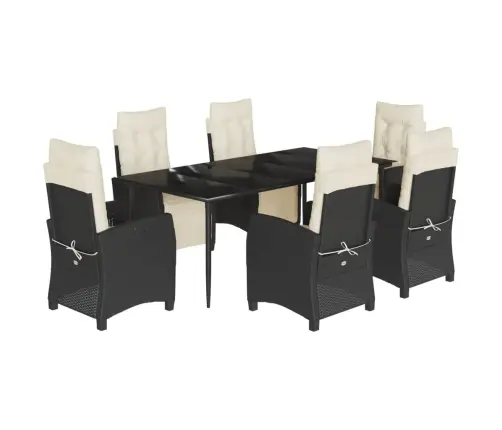 7-Daļīgs Dārza Mēbeļu Komplekts Ar Matračiem, Pe Rotangpalma Vidaxl