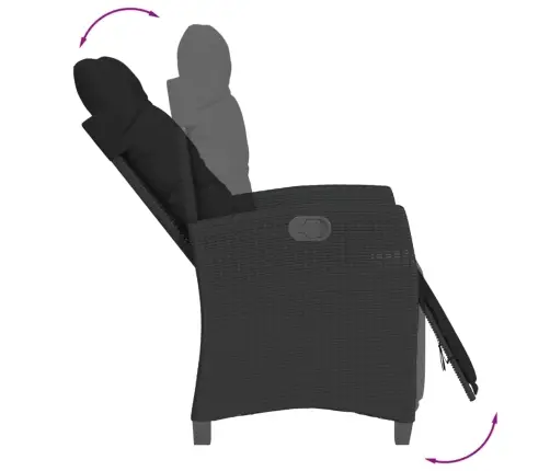 Sodo Komplektas Su Pagalvėlėmis, 5 Dalių, Juodas, Poliratanas