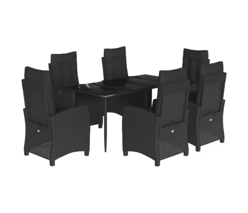 7-Daļīgs Dārza Mēbeļu Komplekts Ar Matračiem, Pe Rotangpalma Vidaxl