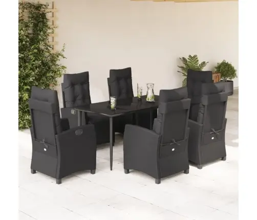 7-Daļīgs Dārza Mēbeļu Komplekts Ar Matračiem, Pe Rotangpalma Vidaxl