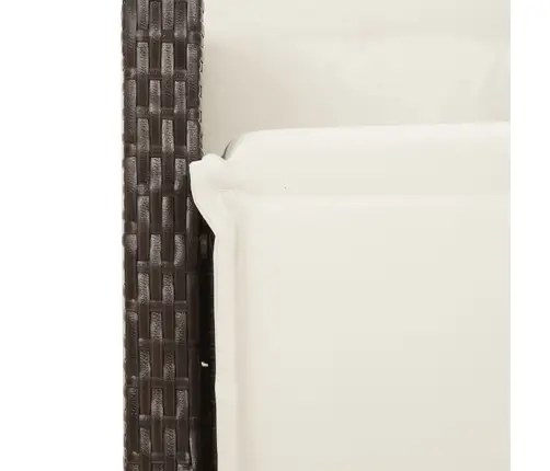 9-Osaline Aia Söögimööbli Komplekt Patjadega, Pruun, Polürotang