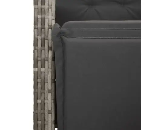 Sodo Komplektas Su Pagalvėlėmis, 3 Dalių, Pilkas, Poliratanas