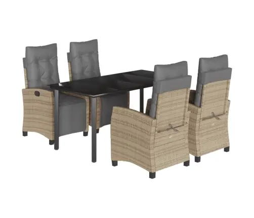 5-Osaline Aia Söögimööbli Komplekt Patjadega, Beežid Toonid