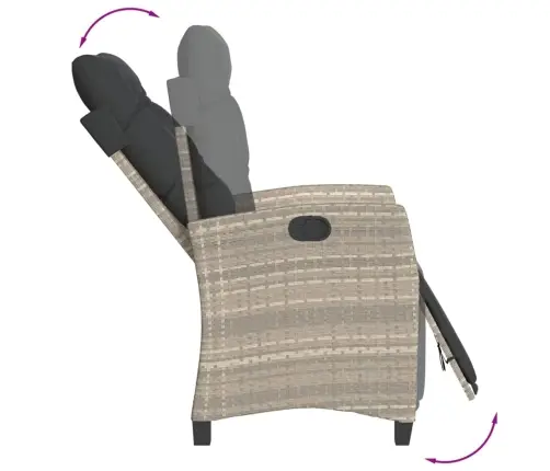 3-Osaline Aiamööbli Komplekt Patjadega, Helehall, Polürotang