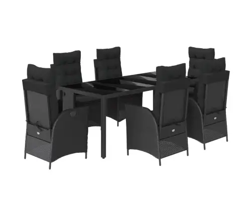 7-Daļīgs Dārza Mēbeļu Komplekts Ar Matračiem, Pe Rotangpalma Vidaxl