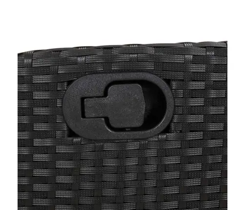 Sodo Komplektas Su Pagalvėlėmis, 9 Dalių, Juodas, Poliratanas