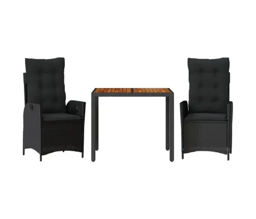 3-Daļīgs Dārza Mēbeļu Komplekts, Matrači, Pe Rotangpalma Vidaxl