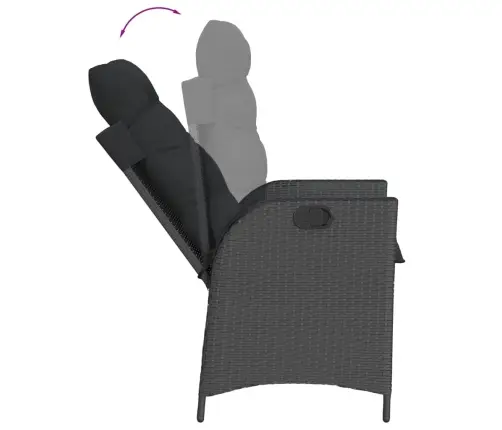 3-Daļīgs Dārza Mēbeļu Komplekts, Matrači, Pe Rotangpalma Vidaxl