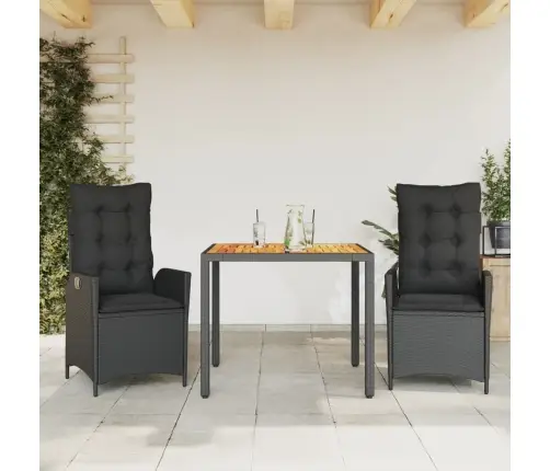 3-Daļīgs Dārza Mēbeļu Komplekts, Matrači, Pe Rotangpalma Vidaxl