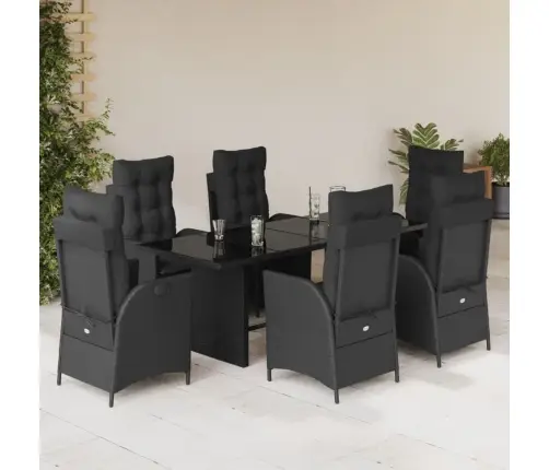 7-Daļīgs Dārza Mēbeļu Komplekts Ar Matračiem, Pe Rotangpalma Vidaxl