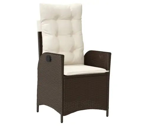 Sodo Komplektas Su Pagalvėlėmis, 9 Dalių, Rudas, Poliratanas