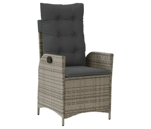 Sodo Komplektas Su Pagalvėlėmis, 7 Dalių, Pilkas, Poliratanas