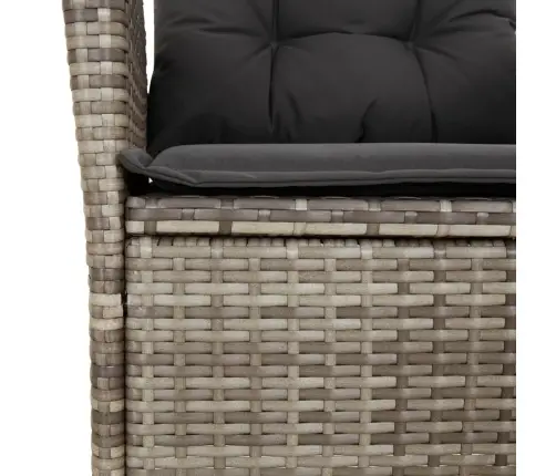 Sodo Komplektas Su Pagalvėlėmis, 7 Dalių, Pilkas, Poliratanas