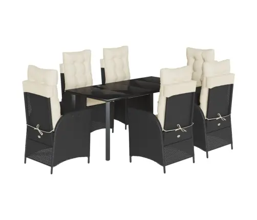 7-Daļīgs Dārza Mēbeļu Komplekts Ar Matračiem, Pe Rotangpalma Vidaxl