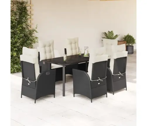 7-Daļīgs Dārza Mēbeļu Komplekts Ar Matračiem, Pe Rotangpalma Vidaxl