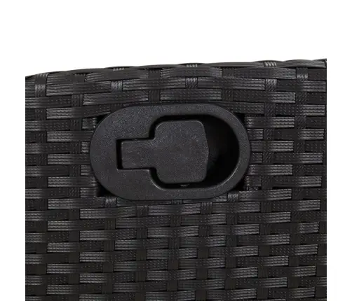 7-Osaline Aiamööblikomplekt Patjadega, Must, Polürotang