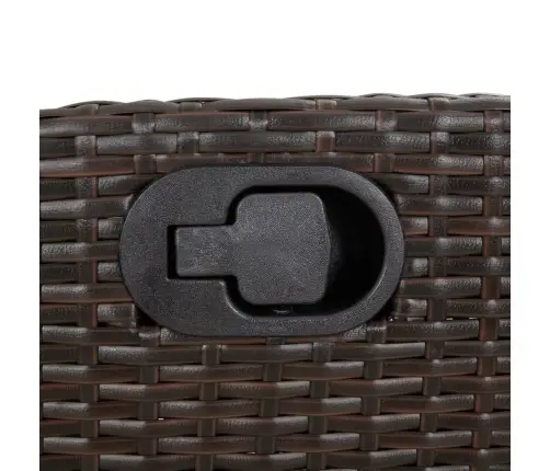 7-Daļīgs Dārza Mēbeļu Komplekts, Matrači, Brūna Pe Rotangpalma Vidaxl