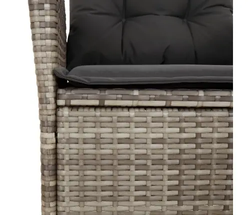 9-Osaline Aiamööbli Komplekt Patjadega, Hall, Polürotang