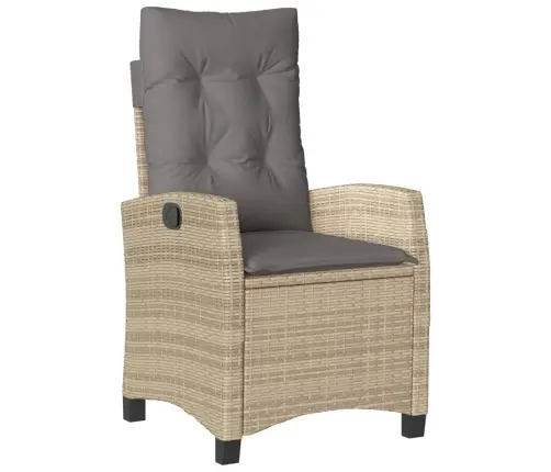 5-Daļīgs Dārza Mēbeļu Komplekts, Matrači, Bēša Pe Rotangpalma Vidaxl