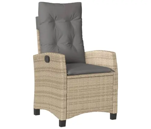 5-Daļīgs Dārza Mēbeļu Komplekts, Matrači, Bēša Pe Rotangpalma Vidaxl