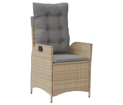 Sodo Komplektas Su Pagalvėlėmis, 9 Dalių, Smėlio, Poliratanas